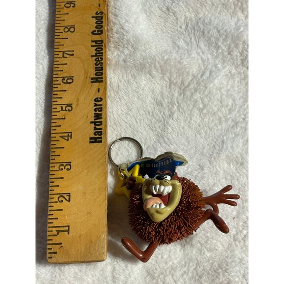 Looney Tunes TASMANIAN DEVIL TAZ Koosh Ball Key Chain 1996 Vintage - Picture 3 of 3